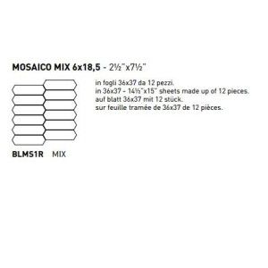 BLENDSTONE MOSAICO MIX 36X37 NATURALE RT - COEM 0BLMS1R COEM - 1