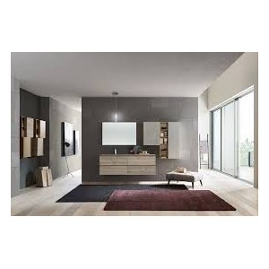 LIME 1.0 Bathroom Cabinet Composition 206 Lacquered Titanio Opaco  AZZURRA