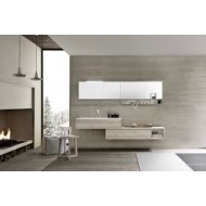 LIME 2.0 Badmoebel Zusammensetzung 219 Rovere Dogato Grigio  AZZURRA