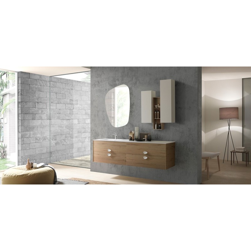 LIME 2.0  Armoire de Toilette  Composition 220 Nuance Grigio Chiaro Opaco   AZZURRA 