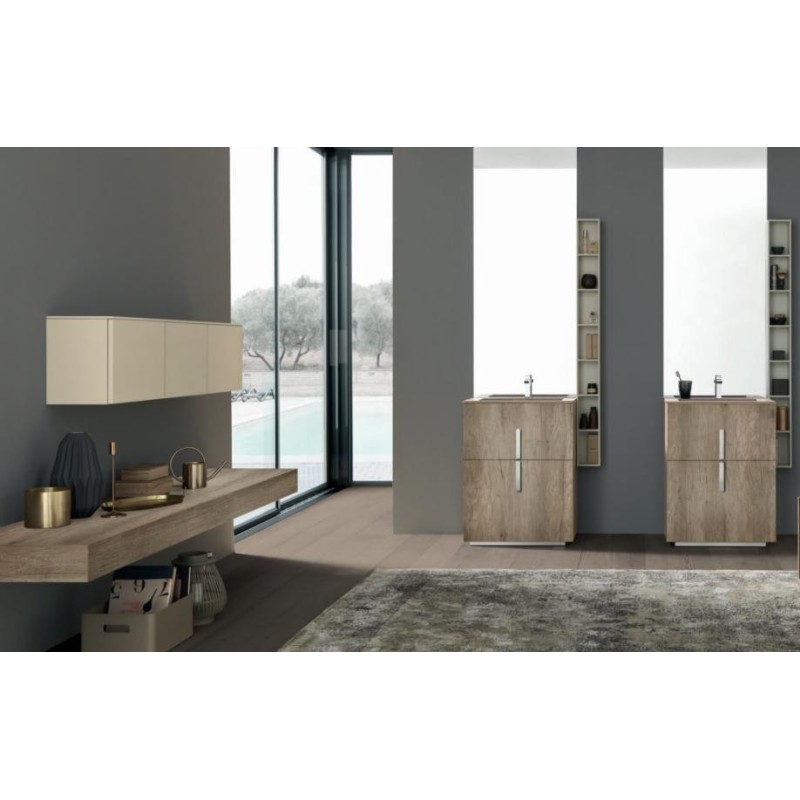 LIME 2.0  Composizione 220 Nuance Grigio Chiaro Opaco Mobile Bagno AZZURRA