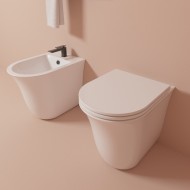 GSG FLUT  Bidet a terra monoforo (senza foro, tre fori su richiesta) Bianco lucido 36x52,5  