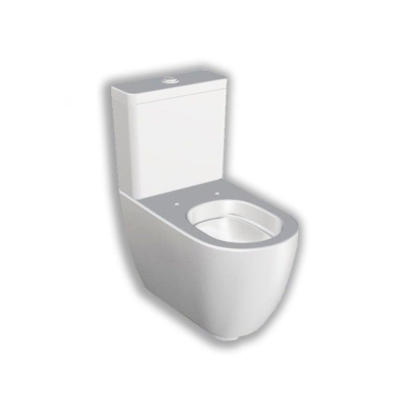 FUSION RIMLESS WC MONOBLOCCO filo muro scarico universale 36x66,5 HATRIA