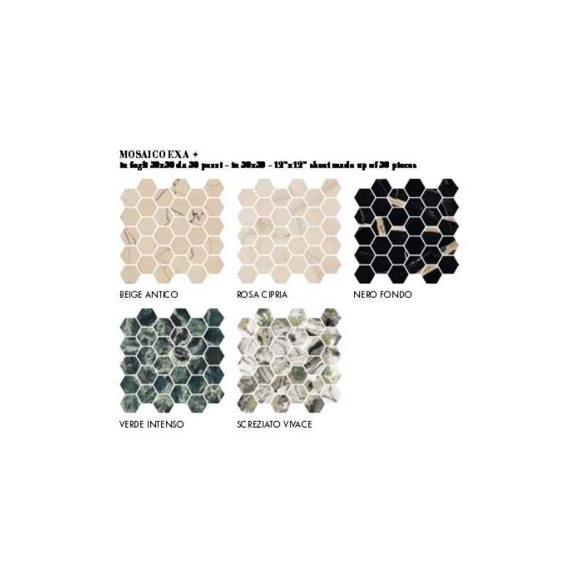 SOUND OF MARBLES NERO FONDO  MOSAICO EXA - FIORANESE CERAMICHE M47MS1L FIORANESE CERAMICHE - 1