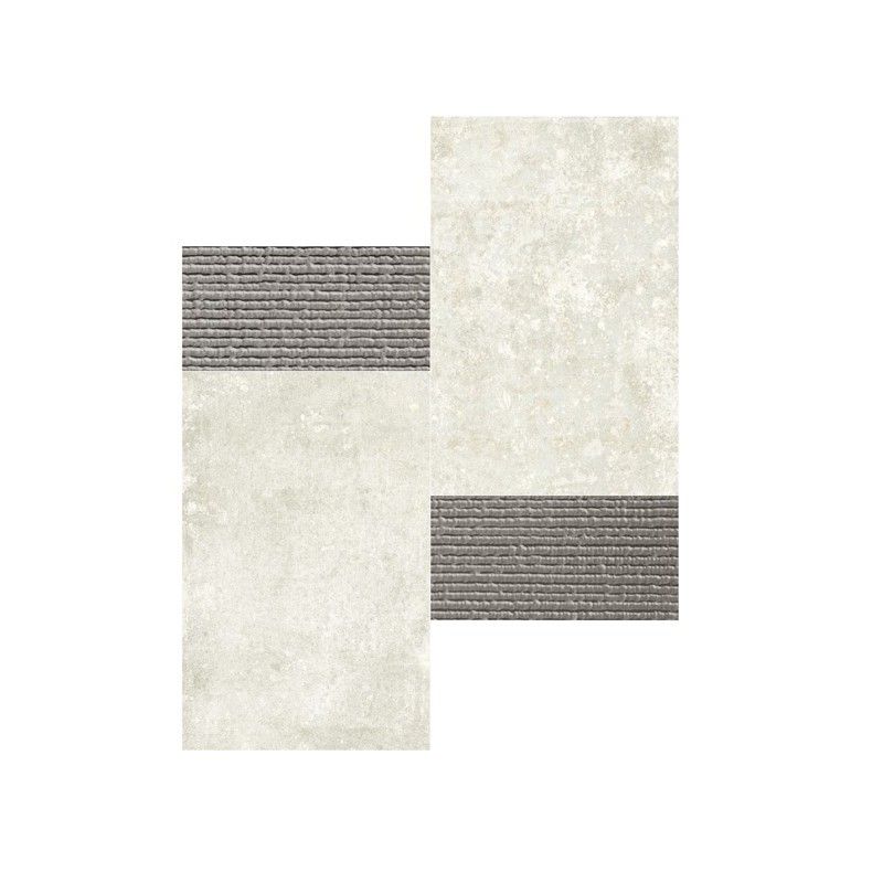 GRUNGE WHITE MOSAICO 3D SILVER 28,5X28,5 - APARICI APARICI CERAMICA - 1