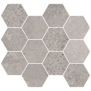 METALLIC GREY NATURAL MOSAIK HEX 30X28 - APARICI APARICI CERAMICA - 1