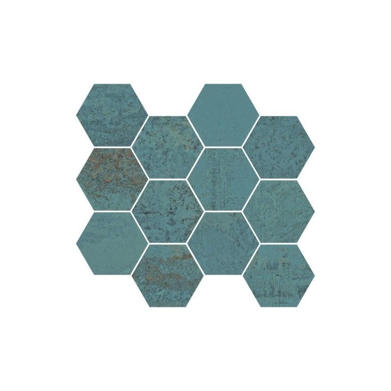 METALLIC GREEN NATUREL MOSAIQUE HEX 30X28 - APARICI APARICI CERAMICA - 1