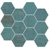 METALLIC GREEN NATUREL MOSAIQUE HEX 30X28 - APARICI APARICI CERAMICA - 1