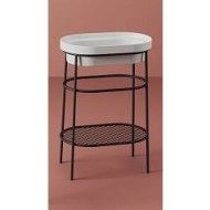 ARTCERAM  FUORI SCALA  36,5x58,6 H 83 STRUKTUR FÜR AUFSATZ WASCHBECKEN  BIANCO MATT