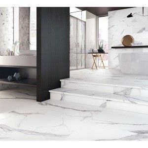 Statuario Bianco STEP Straight Edge Bianco Naturale 33x120 - CERDOMUS 72817 CERDOMUS - 1
