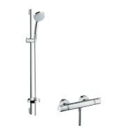 AXOR UNO Croma 100 Combi douche Vario avec barre 90 cm 27035000 HANSGROHE - 1