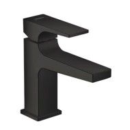 Metropol - Miscelatore monocomando lavabo 100 con maniglia a leva e push-open - nero opaco HANSGROHE  32500670 HANSGROHE - 1