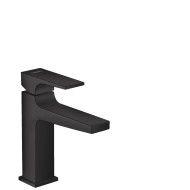 Metropol - Single lever basin mixer 110 with lever handle with push-open waste - matt black HANSGROHE  32507670 HANSGROHE - 1