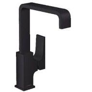 Metropol - Single lever basin mixer 230 with lever handle with push-open waste - matt black HANSGROHE  32511670 HANSGROHE - 1