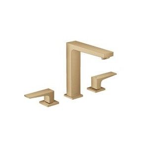 Metropol - Melangeur de lavabo 3 trous  160 poignee manette avec bonde Push-Open- bronze brosse HANSGROHE  32515140 HANSGROHE - 