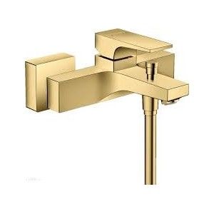 Metropol - Single lever manual bath mixer for exposed installation with lever handle - polished gold-optic HANSGROHE  32540990 H