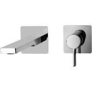 Rock Miscelatore incasso lavabo con bocca e aeratore M24x1 - l. 150mm Paffoni RO 104CR70 RUBINETTERIA PAFFONI - 1