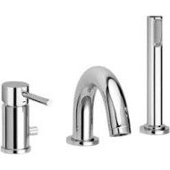 Light Deck mounted Mixer with diverter Cromo -  Paffoni LIG 040LCR RUBINETTERIA PAFFONI - 1