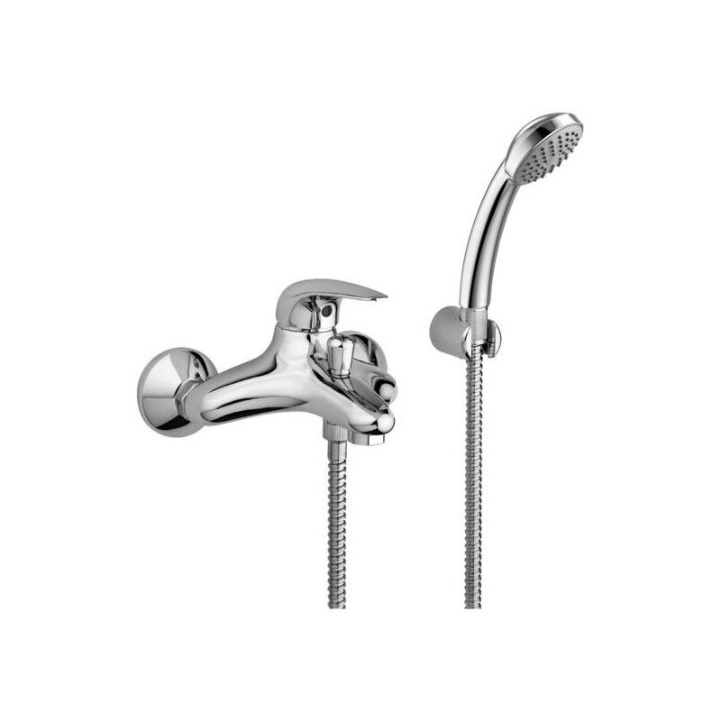 Duemila Bath Shower Mixer with diverter Cromo -  Paffoni DU 026CR RUBINETTERIA PAFFONI - 1