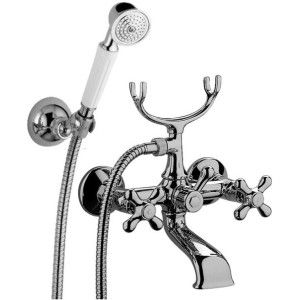Iris - Viola traditional bath shower mixer lusso with diverter Cromo -  Paffoni IRV 022CR RUBINETTERIA PAFFONI - 1