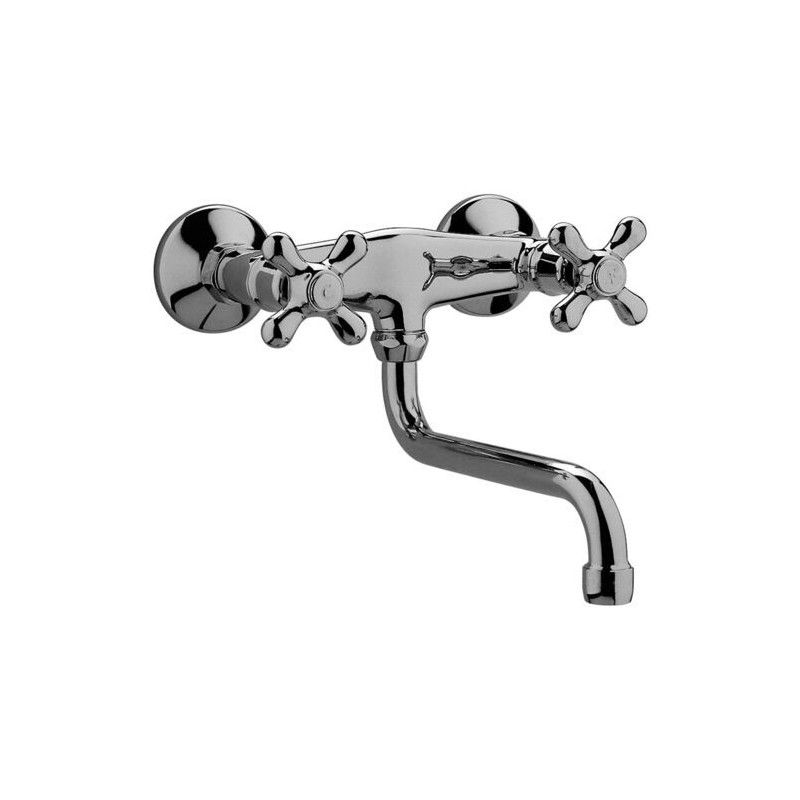 Iris - Viola gruppo lavello a muro con canna orientabile Cromo -  Paffoni IRV 161CR RUBINETTERIA PAFFONI - 1