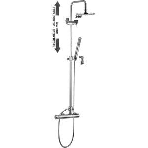 Colonnes de douche réglables EASY PLUS Cromo -  Paffoni ZCOL 603 RUBINETTERIA PAFFONI - 1