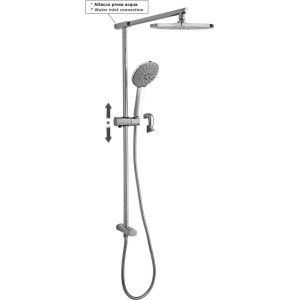 Colonne de douche  UP avec prise d'eau Cromo -  Paffoni ZCOL 687 RUBINETTERIA PAFFONI - 1