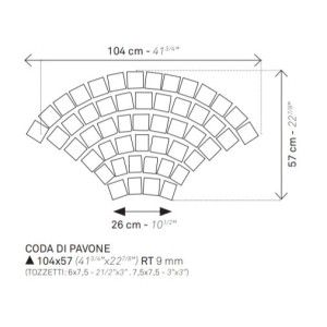 PERCORSI SMART LAVIS Coda di Pavone EVO 104X57 DEK - S6c4 Ceramiche Keope