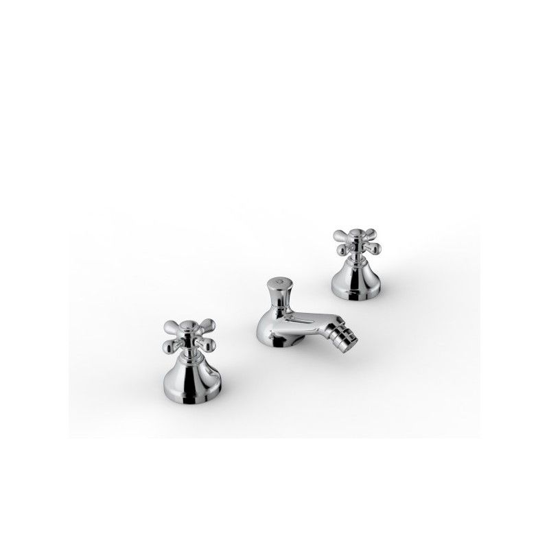 800 Batteria bidet a 3 fori - L84 x H35 mm - Rubinetteria Zazzeri 2000 0203 A00  - 1