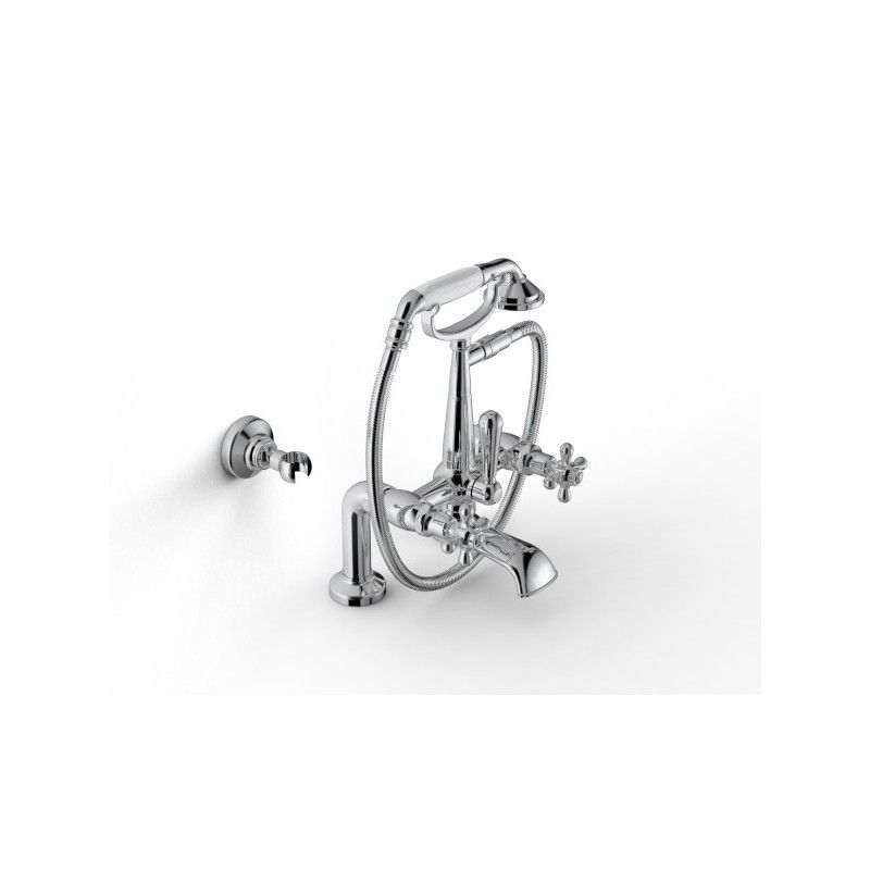 800 Surface mounted bathtub Set "Victoria" 3/4" with connection for wall hand shower - Rubinetteria Zazzeri 2000 V401 A00  - 1