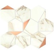 MARVEL SHINE Marvel Calacatta Imperiale Gold Hex 25,1x29  Shiny - Atlas Concorde A4WW CERAMICHE ATLAS CONCORDE - 1
