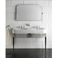 Wide Blues Console for double Basin Wide Blues L124,5xH87,5xD56,5 with legs finish in Chrome DEVON&DEVON - 1
