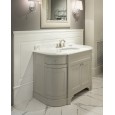 Season Vanity Unit With Top in White Afyon Marbre L128,5xH94xD61,2 with lacquer Warm Grey DEVON&DEVON - 1