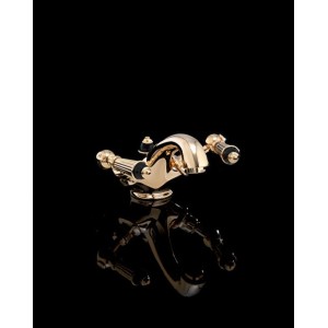 Black Diamond Robinetterie pour Lavabo Monotrou avec tirette - en Or clair DEVON&DEVON - 1