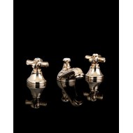 City Robinetterie pour Bidet 3 Trous avec tirette - en Or clair DEVON&DEVON - 1