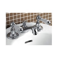 Dandy 3 Hole Bidet Set with Pop Up waste - Chrome DEVON&DEVON - 1