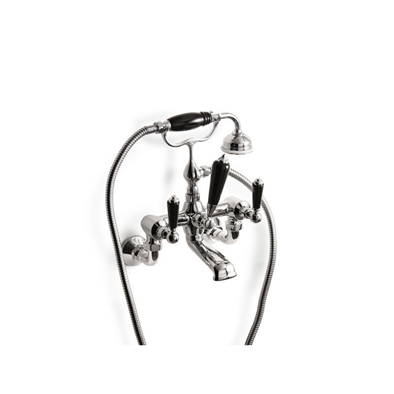 Black Dandy Gruppo vasca a muro con doccetta e flessibile - Cromo DEVON&DEVON - 1