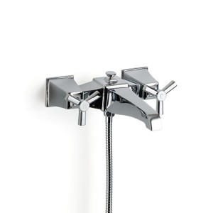 Time Bath Shower Mixer Wall mounted with hose and handset - Chrome DEVON&DEVON - 1