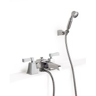 Vip Time Gruppo vasca per montaggio bordovasca con doccetta, flessibile e sostegno snodato - leve in metallo DEVON&DEVON - 1