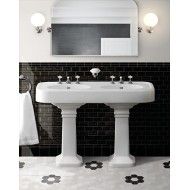 Blues Collection Lavabo doppio wide blues (1-3 fori) + colonne L124,5xH88xD56,5 DEVON&DEVON - 1