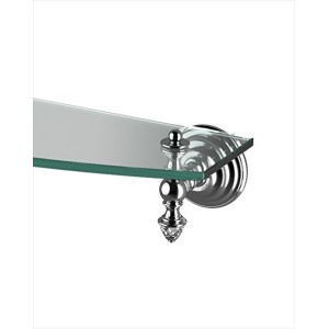 Diamond Mensola in cristallo L60xH10xD18,5 con finitura Nickel Lucido DEVON&DEVON - 1