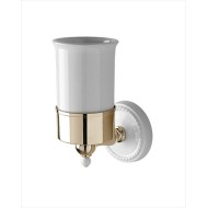 Dorothy Porta spazzolino con bicchiere in ceramica L7,7xH15,8xD10,7 con finitura Oro Chiaro DEVON&DEVON - 1