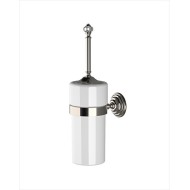 Gemstone Toilet brush holder L11,5xH40,5xD17,3 with Polished Nickel finish DEVON&DEVON - 1