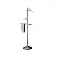 Single Towel holder with ceramic object holder on pedestal L60xH162,5xD33,1 with Chrome finish DEVON&DEVON - 1