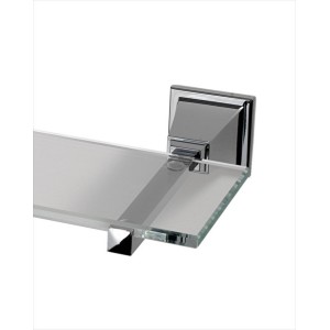 Time Glass shelf L61xH5.5xD18.8 with Chrome finish DEVON&DEVON - 1