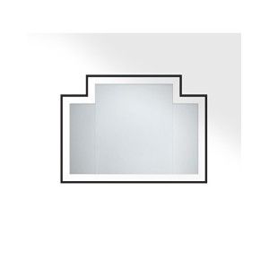 Frame Mirrors Small Vogue 1 Spiegel Glaenzed Schwarz Lackiert L104xH77xD2 mit Innenrahmen Pure White DEVON&DEVON - 1