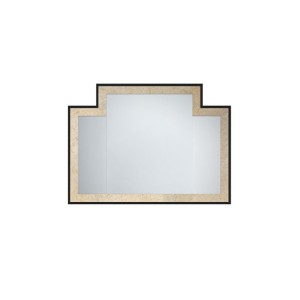 Frame Mirrors Small Vogue 2 Black glossy lacquered mirror L104xH77xD2 with internal frame in "antiqued aluminum leaf" DEVON&DEVO