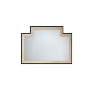 Frame Mirrors Small Vogue 2 Spiegel Glaenzed Schwarz Lackiert L104xH77xD2 mit Innenrahmen in Antik Aluminiumfolie DEVON&DEVON - 