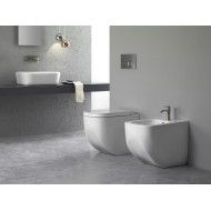 NEXT OPEN BIDET FILO MURO SENZA FORI LATERALI MONOFORO PURE FIX  360x560 Hatria 