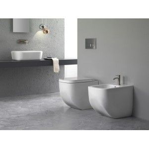 NEXT OPEN  Bidet 1 trou SANS TROUS LATERAUX PURE FIX BLANC MATT 360x560 Hatria 
